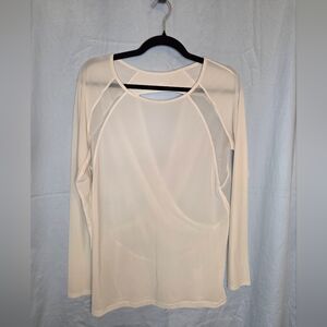 G367. Lululemon If You're Lucky Long Sleeve Tee II in White - Size 8 (approx)
